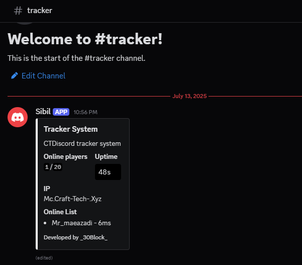 Tracker System CTDiscord